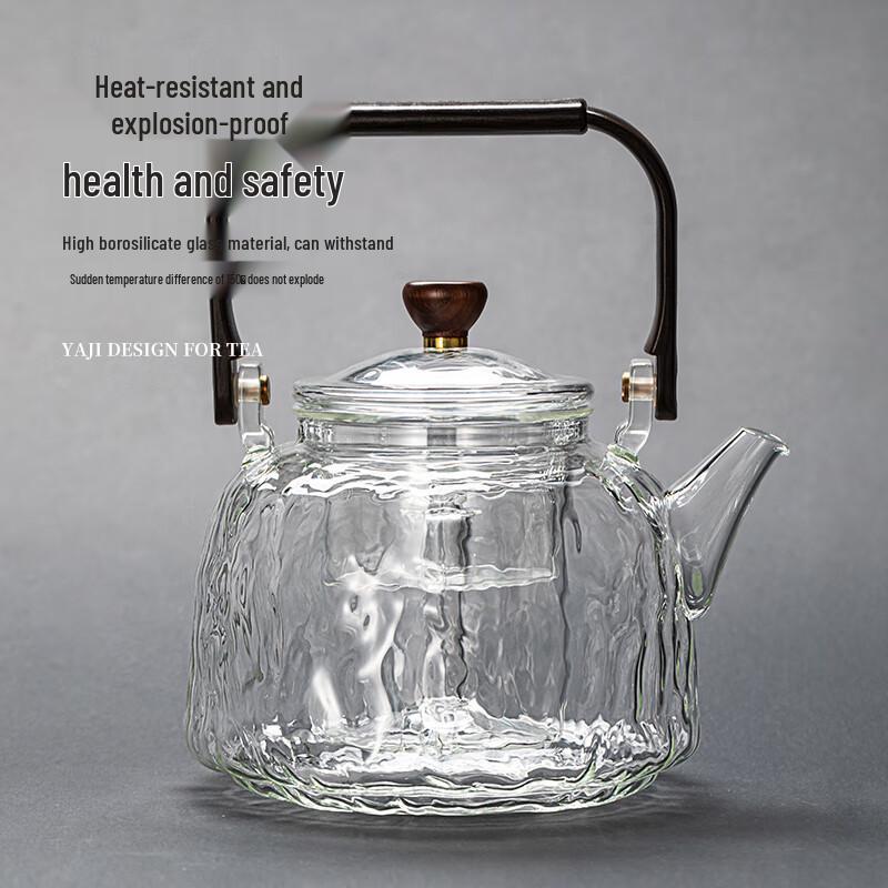 Yaji Glass Steam & Boil Teapot with Handle