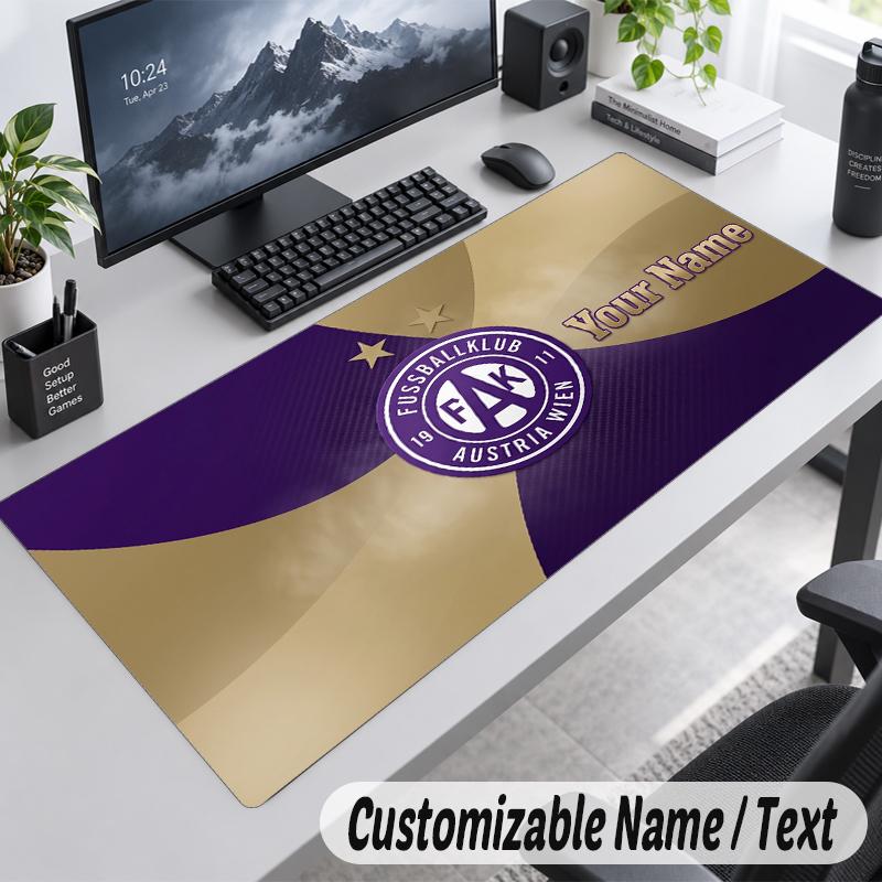 Custom Name Text Mouse Pad Austria Wien FC Personalized Desk Pad For Work And Gaming