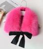 Fox Fur Collar Ladies Winter Furry Fur Collar Women Real Fox Fur Scarf Women Fox Fur Square Collar Short Scarf Shawl Winter