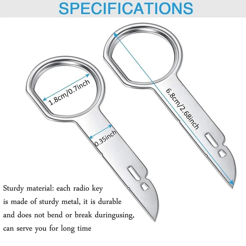 4PCS Car Audio Disassembly and Modification Key Tool Stereo Key Car Interior CD Host Key Maintenance Tool Car Hand Tools