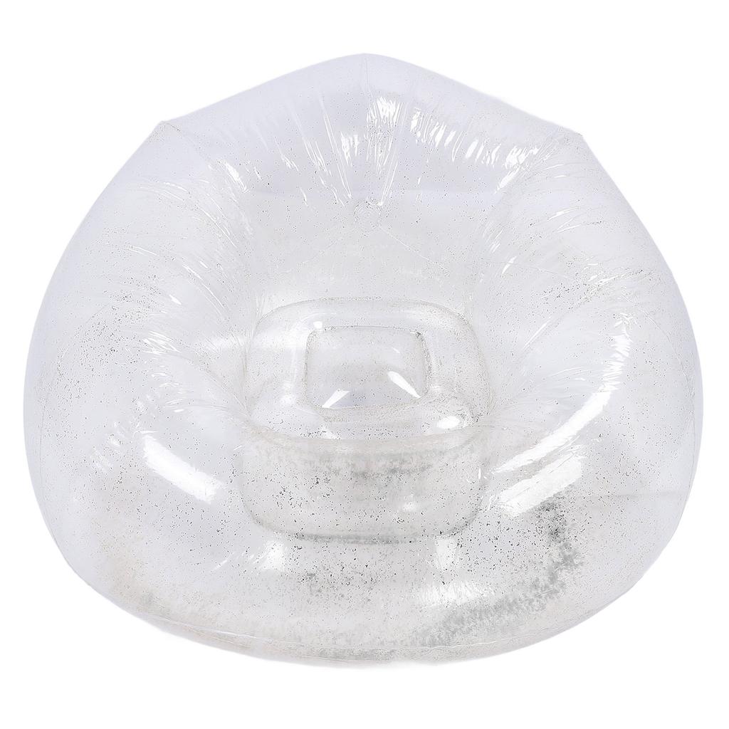 Inflatable Chair Comfortable Relaxing Transparent Ergonomic Space Saving PVC Blow Up Couch Chair