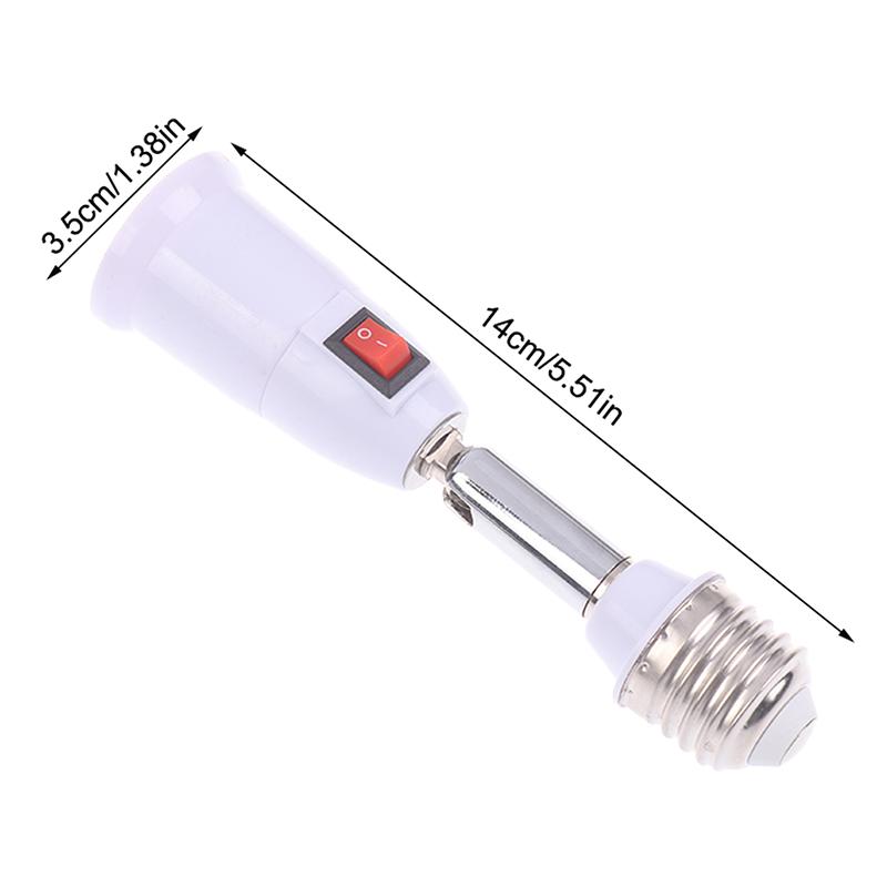 

1*E27 To E27 LED Light Bulb Lamp Holder With Switch Flexible Extension Adapter Socket Extend Adapter Converter Wall Base Holder
