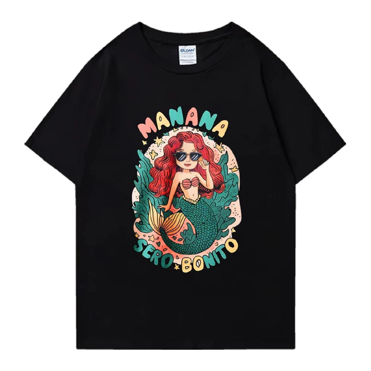 

Hot sale Karol G Mermaid Graphics T Shirt 2024 Men Women Oversized 100% Cotton short sleeve t-shirts Unisex vintage Summer Tops XXXXXL різнокольоровий