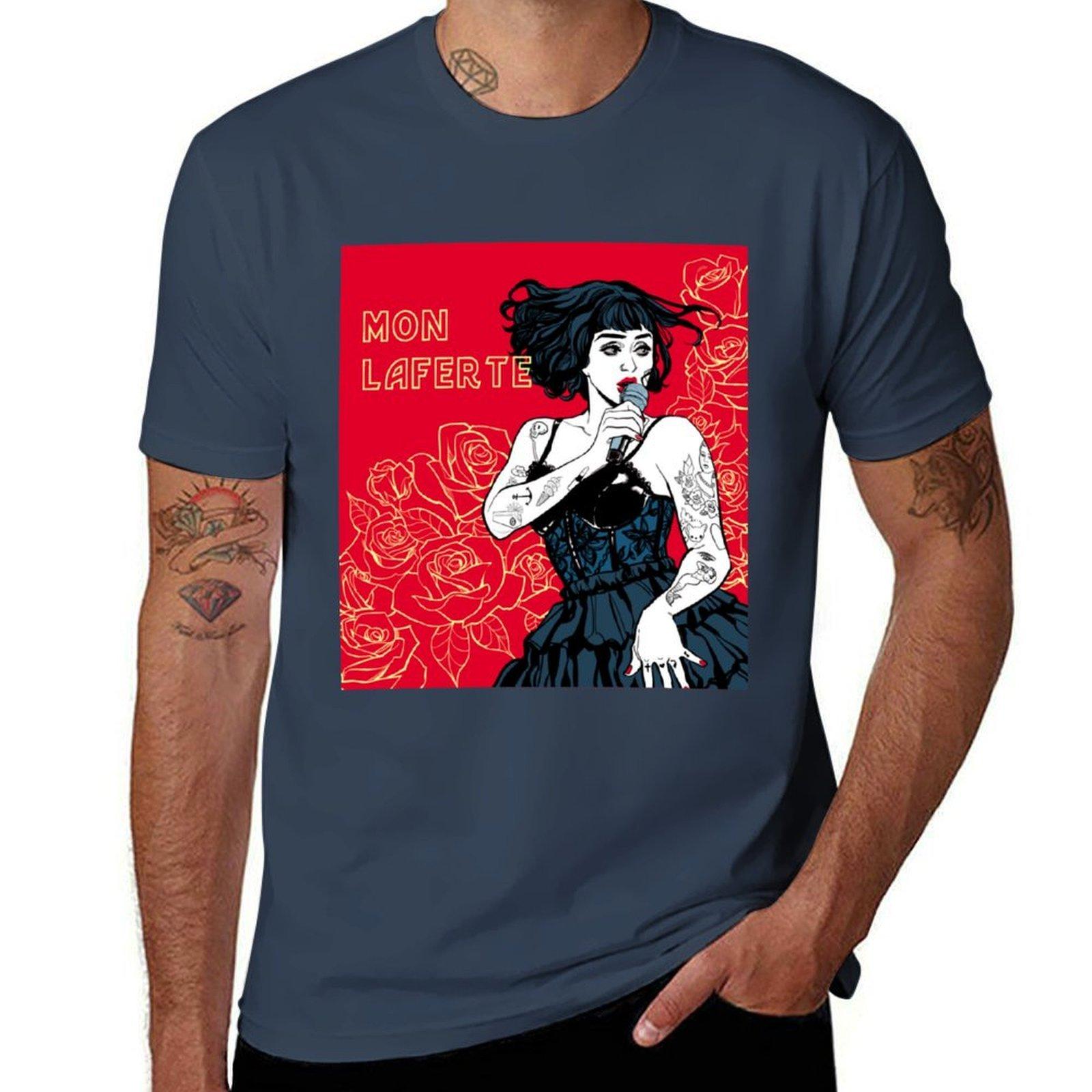 Mon Laferte Laferte Mon Mon Laferte poster TShirt Fashion Casual Short Sleeve Top S