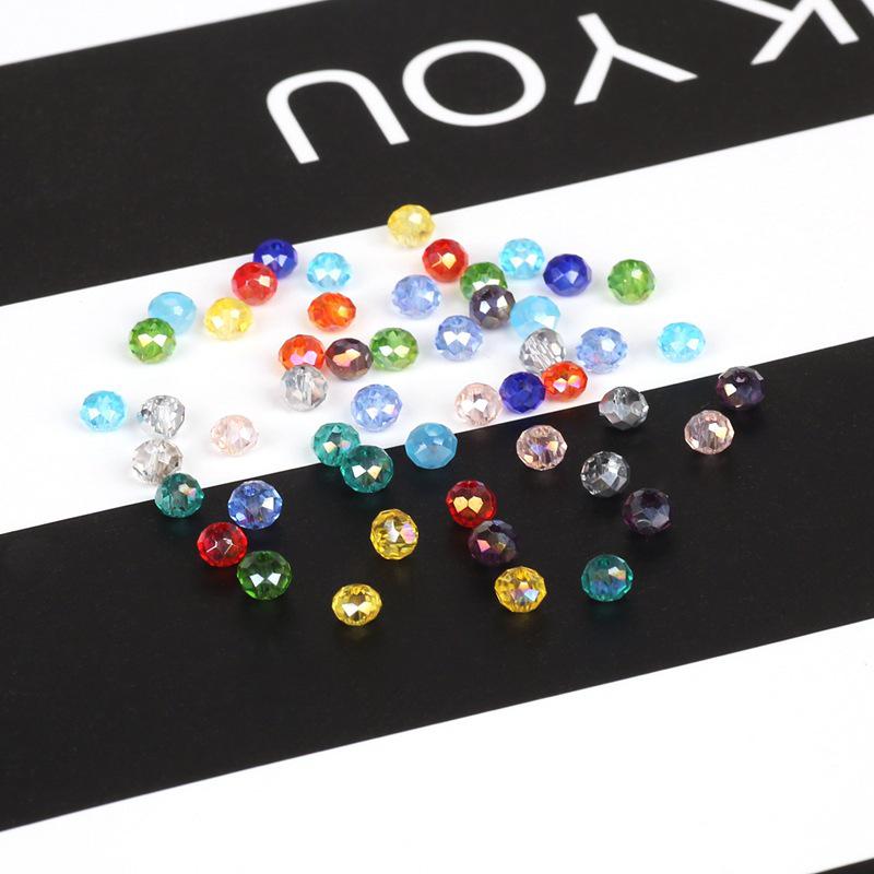 2mm Flat Crystal Wheel Beads DIY Glass Loose Beads Handmade Beading Accessories
