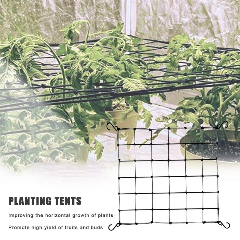 String Trellis Garden Trellis Net Elastic Wire Grid With 4 Hooks For Vegetable Cucumber Tomato Pea Bean Grape Flower