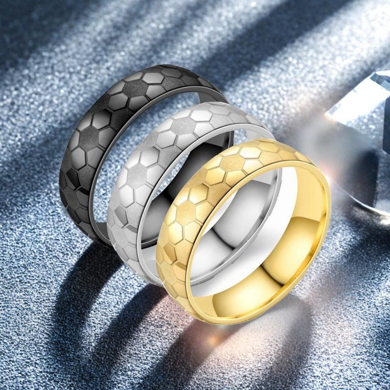 Neutral Wind, Football Titanium Steel Ring, Amazon World Cup Fan Ring Engravable LOGO