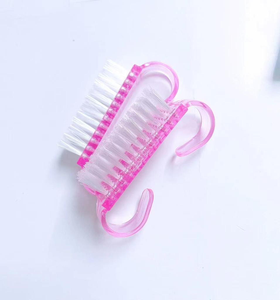 Set de Pinceles de Polvo y Limpieza para Nail Art de Colores - Pinceles Pequeños con Forma de Cuerno para Manicura