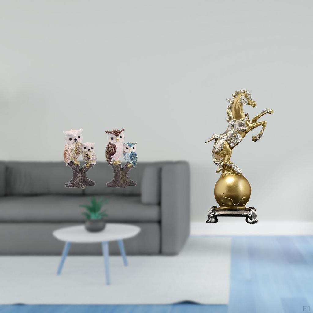 Realistic Animal Sculpture Figurine Ornament for Indoor Office Living Room Party Centerpiece Shelf