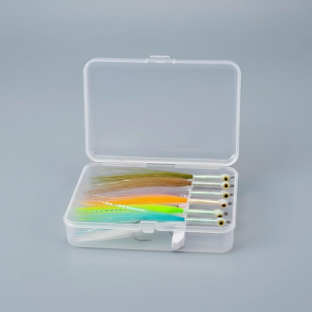 Fly Fishing Lure Baitfish Streamer with Weave Tube and Ribbon Design for Trout Bass