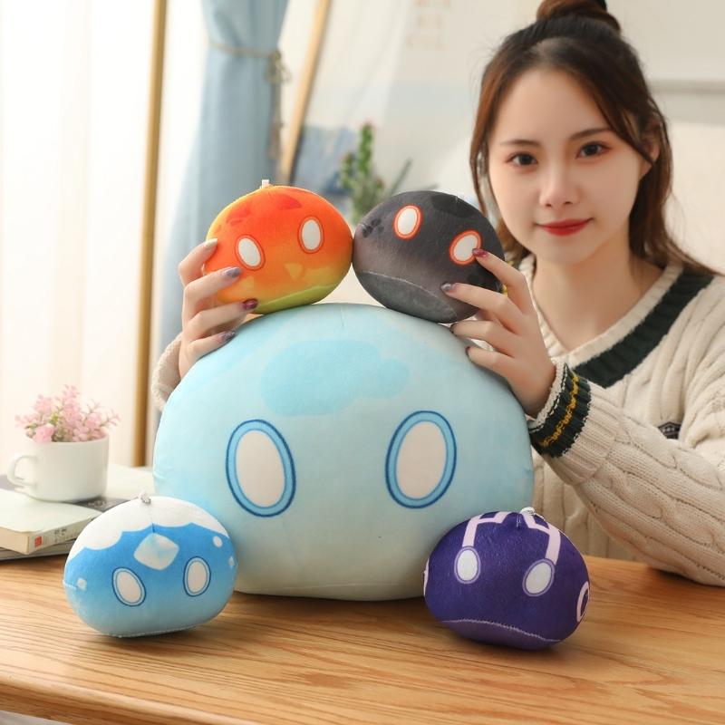 10cm Genshin Slime Plush Pendant Toys Genshin Impact Stuffed Pillow Cute Anime Game Original God Cosplay Fans for Kid Gift