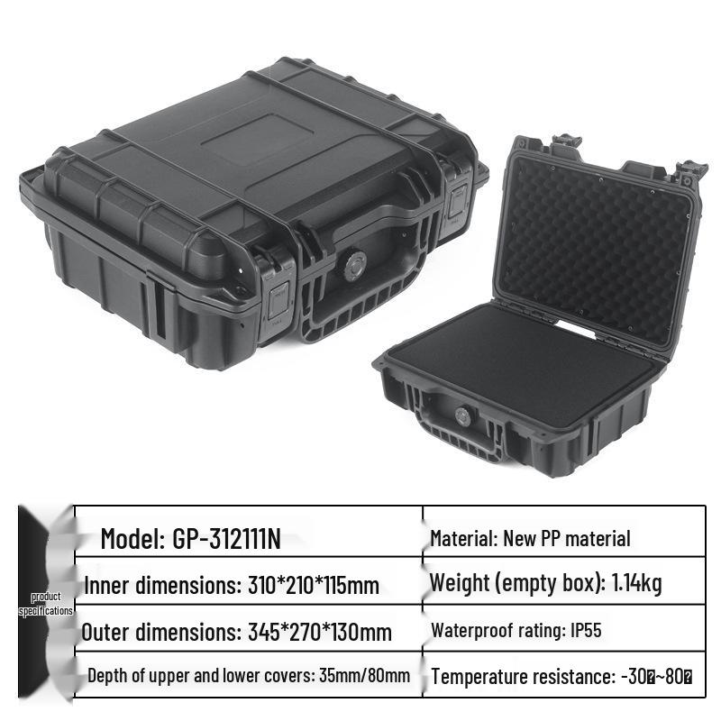 Large IP67 Waterproof Protective Tool Case with Sponge Insert