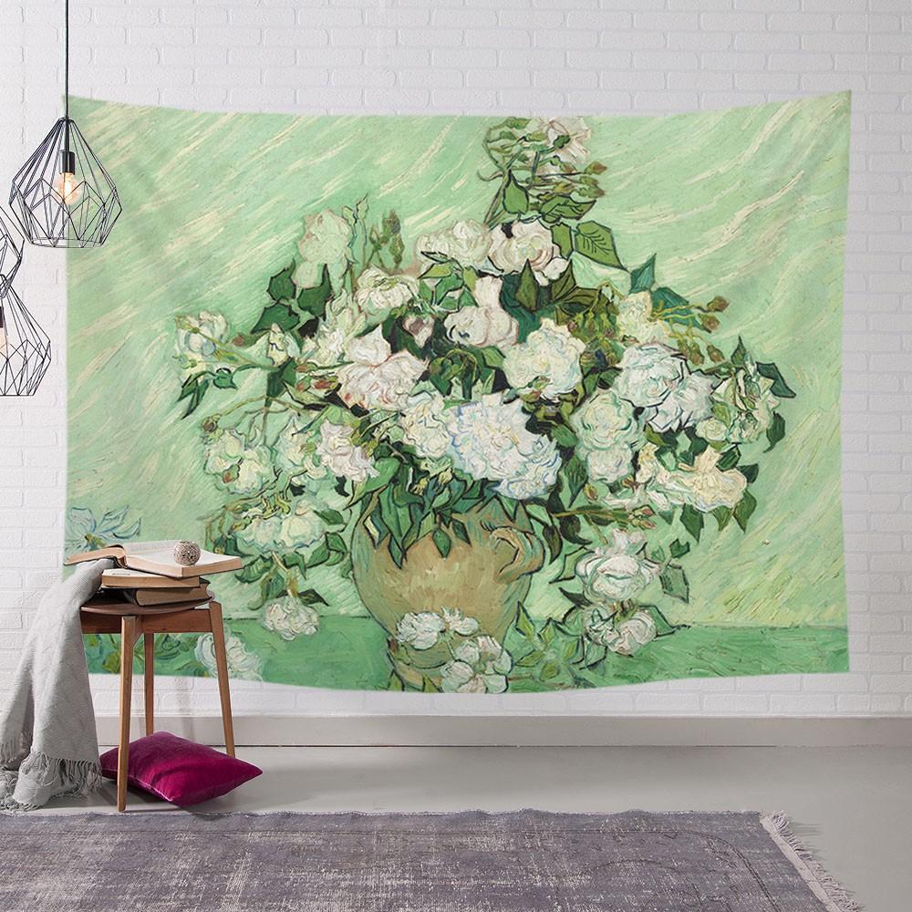 Home Decor Painting Pattern Tapestry Wall Hanging Creative Art Oil  Background Cloth Bedroom