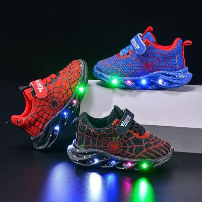 Spiderman Light-Up Boys' Breathable Mesh Sports Shoes