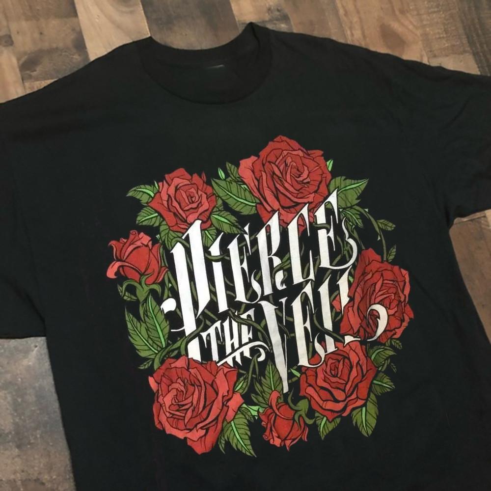 Pierce The Veil Band Rose Shirt Short Sleeve Black Unisex S-2345XL UR794 Unisex T-Shirt