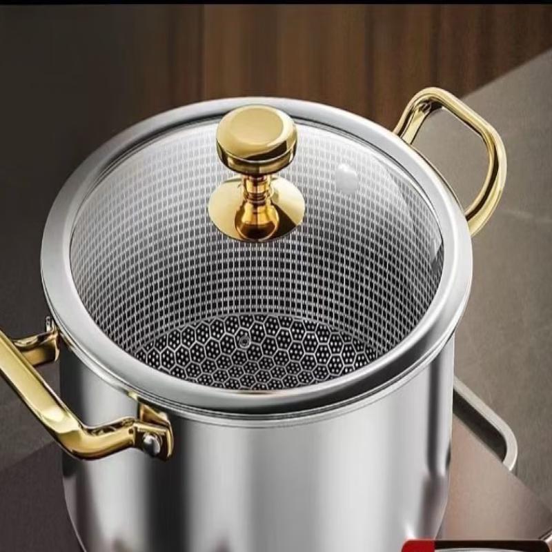 

316 Stainless Steel Honeycomb Soup Pot & Steamer Set