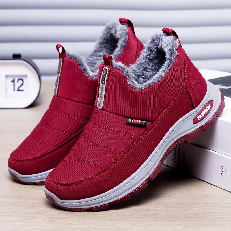 Shoes Women's Cotton Shoes One Snow Boot Couple Short Boots Thick-soled Thickened Women's Boots Fleece Thickened Cotton Boots