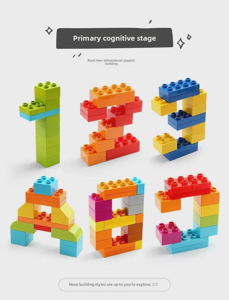 Große Partikelbausteine für Kinder – Schiebeteile & Montagespielzeug