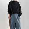 2025 Women's Urban Velvet High-Collar Loose-Fit Hoodie