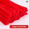 100pcs Fuzzy Wire Chenille Stems DIY Strips Twist Bar Anvil Wire Craft Pipe Handicraft Material Plush Tube Creative Toy