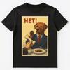 Soviet Propaganda Style Poster Dog Says No Funny Russian Unisex T-Shirt