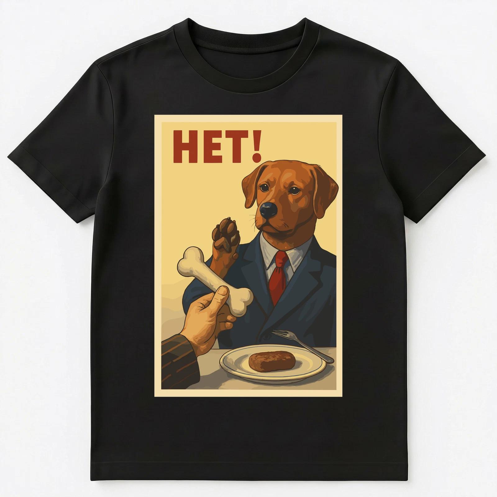 Soviet Propaganda Style Poster Dog Says No Funny Russian Unisex T-Shirt S