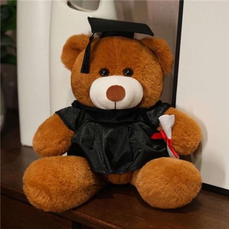 New Graduation Gift: Dr. Bear Plush Toy, Small Bear Doll, Plush Toy, Academic Gown Teddy Bear Doll