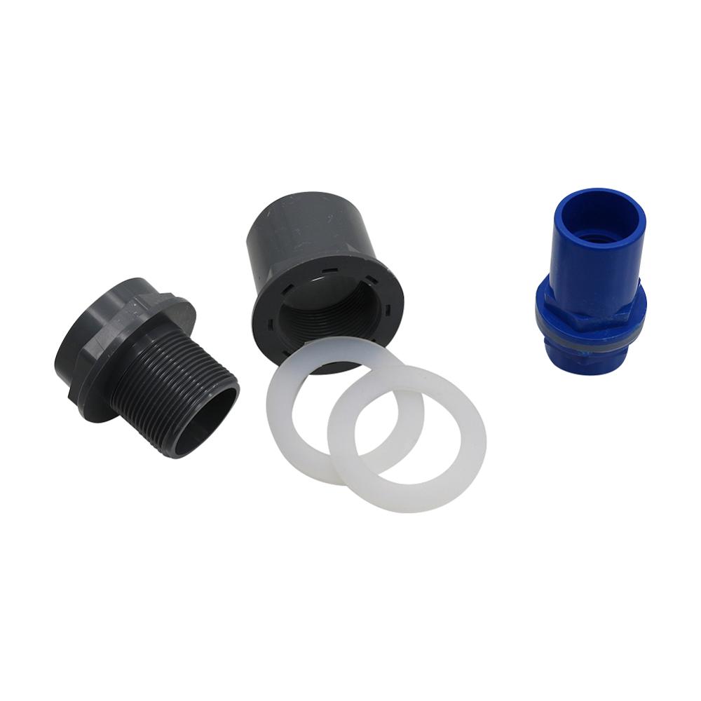 I.D 20/25/32/40/50mm PVC Pipe Straight Connectors Aquarium Fish Tank Drain Pipe Joints Inlet And Outlet Water Exchange Adapters