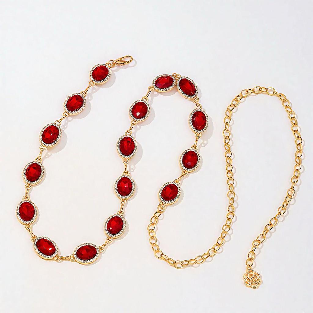 Bohemian Style Engraved Metal Waist Chain for Dresses and Jeans