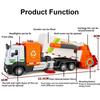 1:32 Elektrischer Saugkehrer Modellauto Müllwagen Spielzeug Ton Licht Pull-Back Straßenräumer Autos Modelle Türen Geöffnet Spielzeug