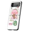 Cute Cartoon Dinosaur Baby Case Phone Cover for Samsung Galaxy Z Flip 6 5 4 3 5G ZFlip6 ZFlip5 ZFlip4 ZFlip3 Black Hard Trend Fu