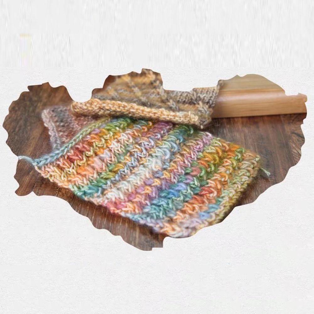 Manual Hand Knitting Yarn Multicolored Variegated Worsted Weight Yarn Crochet Thread Yarn  Blanket