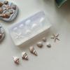 3D Nail Mold Ocean Shell Conch Ice Flower Rose Nail Art Decorations Nails Diy Crafts Silicone Nail Stamping Plates Nails Product