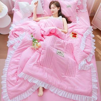 1/3 stuks Koreaanse Prinses Ruffles Bloemen Borduurwerk Zomer Quilt Sprei Op Het Bed Quilt Airconditioning Deken Beddengoed Set
