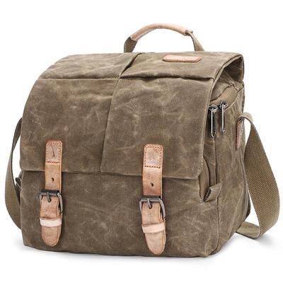 Wasserdichte Baumwoll-Leinwand Umhänge-Kameratasche für Spiegelreflexkameras - Unisex Fotografie-Schultertasche