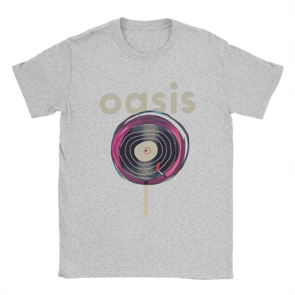 O-Oasis Rock 90er Jahre Band T-Shirts für Herren Britische Musik Alben Lustig 100% Baumwolle T-Shirts Rundhals Kurzarm T-Shirts Geschenkidee