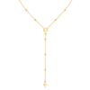 Wind-Plated 18K Gold Stainless Steel Bead Chain Cross Y-Shaped Necklace Female Nc-2522