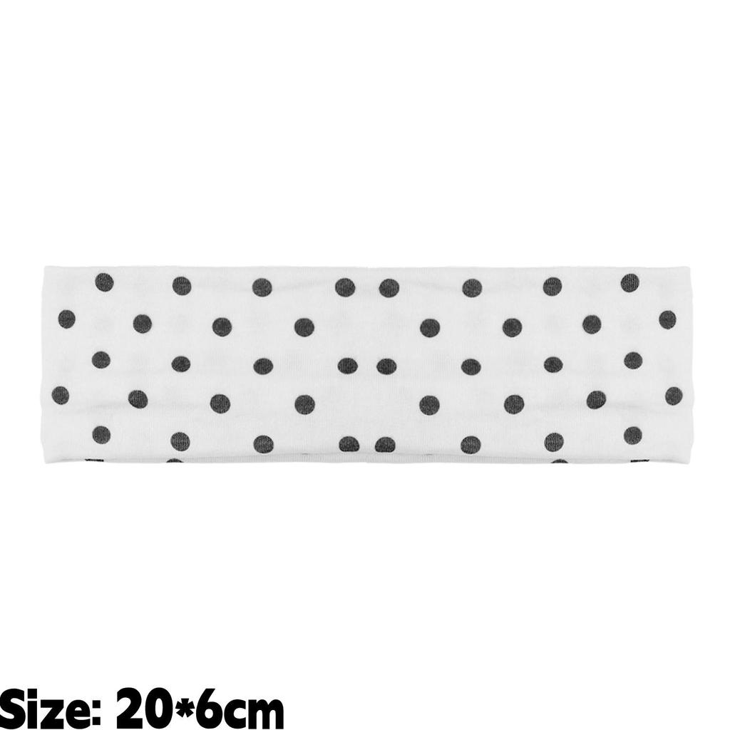 Polka Dot Yoga Elastic Headband Fashionable Dot-pattern Makeup Headband Sports & Fitness Sweat-absorbent Hairband