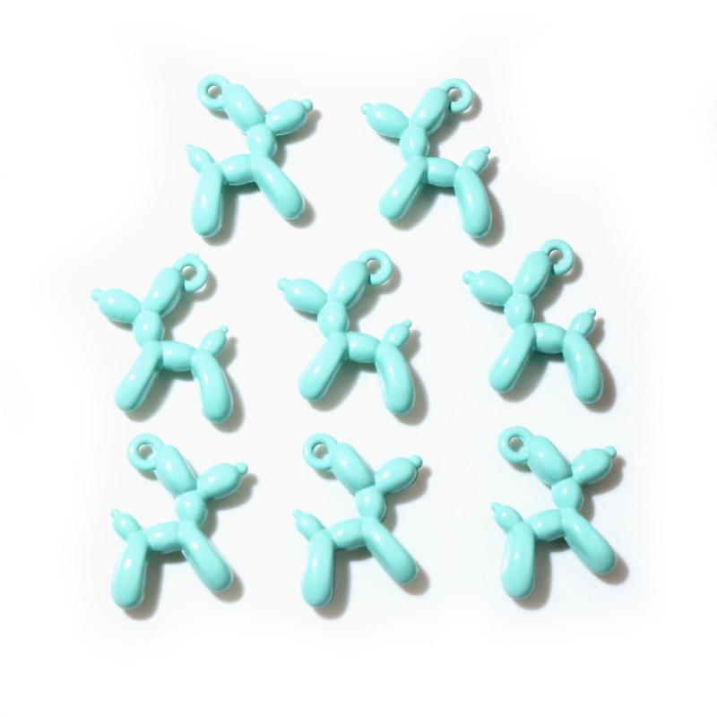 10pcs 19x14mm 3D Balloon Dog Metal Charms Pendant Multi-colors Mixed DIY Jewelry Making Findings Accessories Necklace Earring