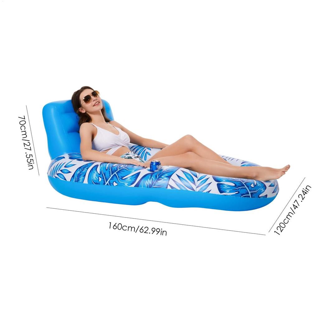 Inflatable Pool Float Adult Pool Floaties Lounger Floats Raft Floating Chair Water Floaties for Swimming Pool Lake Lounge Floa
