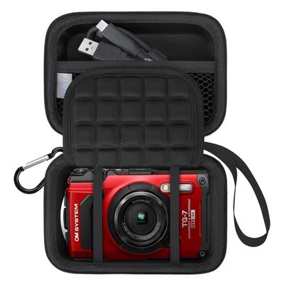 Lacdo Camera Case Compatible with OM SYSTEM Tough OLYMPUS Tough Digital Hard EVA Protective Camera Travel Bag with Mesh Pocket Store USB Cable and SD