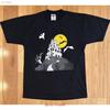 Vintage 90 S Halloween T Shirt Size Large Haunted House Mansion Bats Ghost Moon Vintage Washed Stretched Versatile Casual