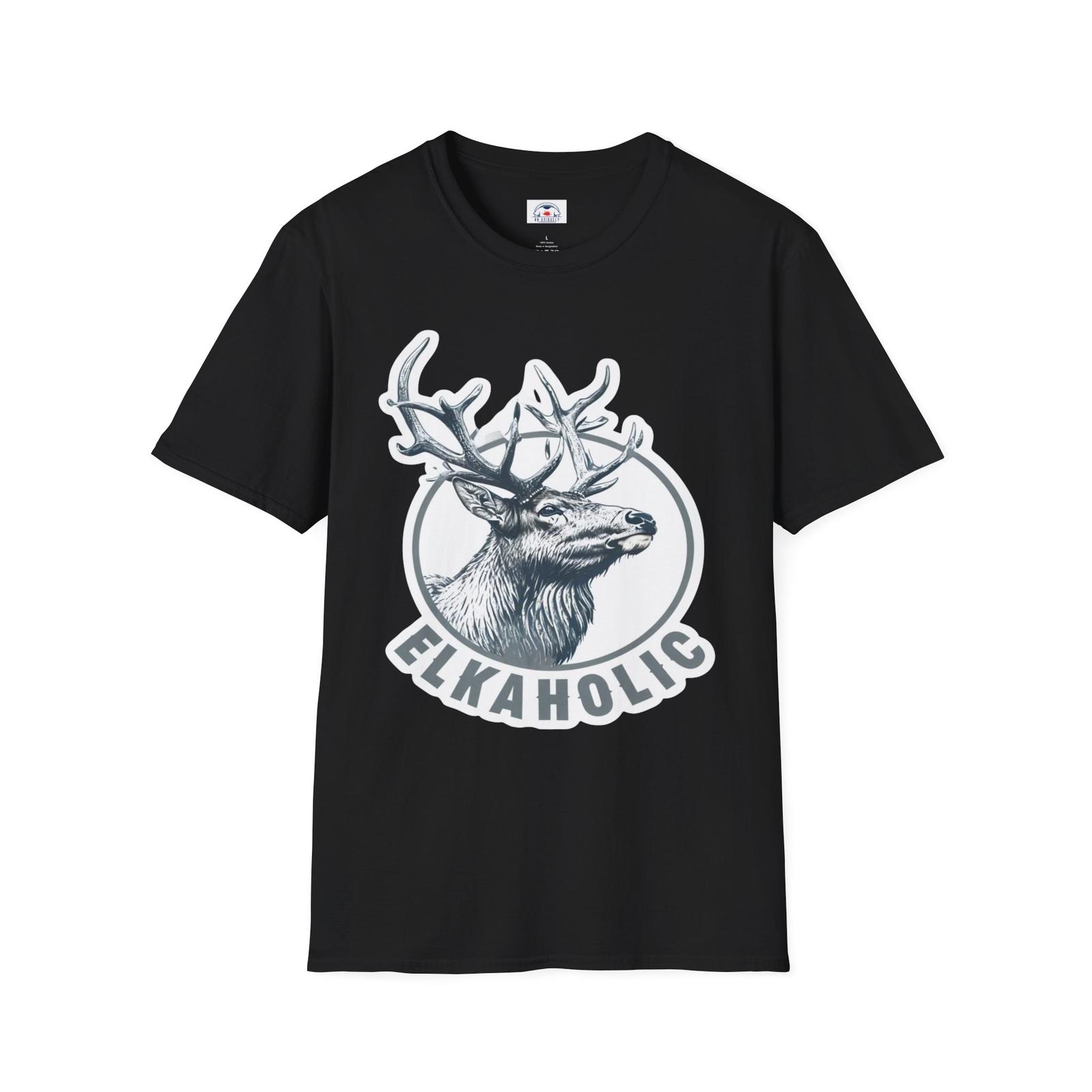 Elkaholic Unisex T-Shirt Nature Lover Gift Wildlife Apparel ELK Lodge Tee XXL