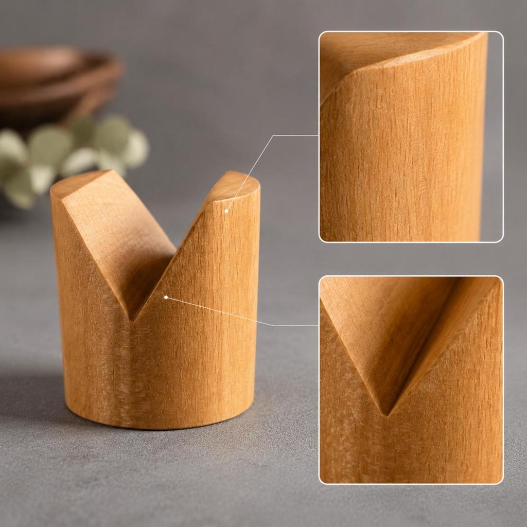 U-Shaped Wooden Taco Holder Natural Wood Grain for Restaurant Serving