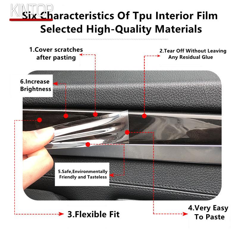 For PORSCHE 911 19-22 992 Car Interior Center Console Transparent TPU Protective Film Anti-scratch Repair FilmAccessories Refit
