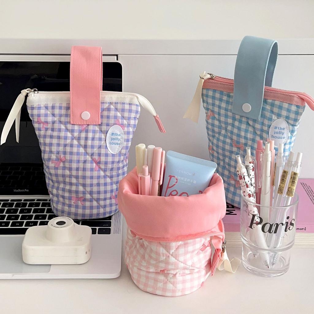 MINKYS Kawaii Big Capacity Girls Pencil Case Pen Storage Bag Cute Pencilcase Pencil Punch Back To School Kids Gift Stationery