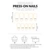 Black White Polka Dot-Bow Nail Tips 24 Pieces For Party Wedding