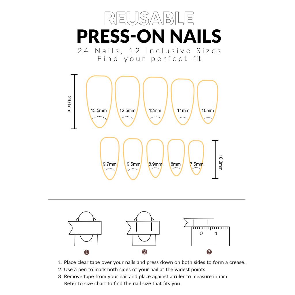 Black White Polka Dot-Bow Nail Tips 24 Pieces For Party Wedding