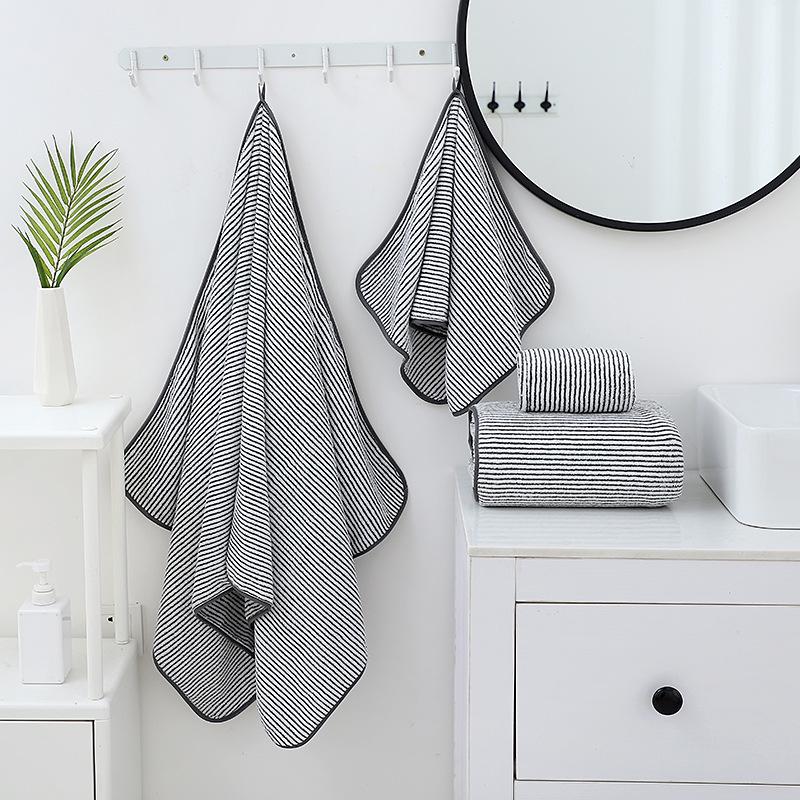 Coral Fleece Quick-Dry Bath Towel - Soft, Thick, Absorbent, Available in 7 Sizes