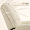Massage Chair, Relax Chair, 8 Vibration Points, Reclining Function, Faux Leather, Cream White, 94x99x99cm
